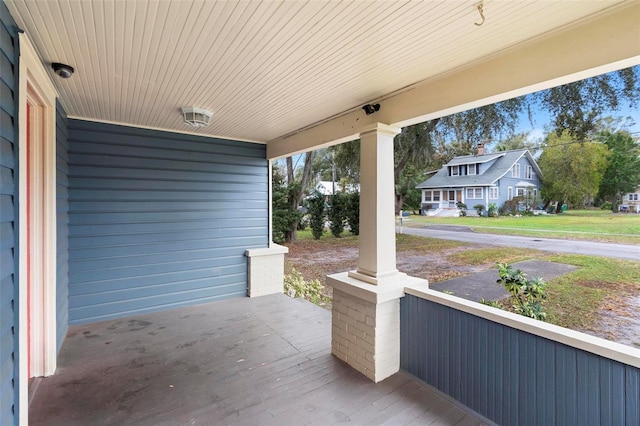 view of patio with a porch