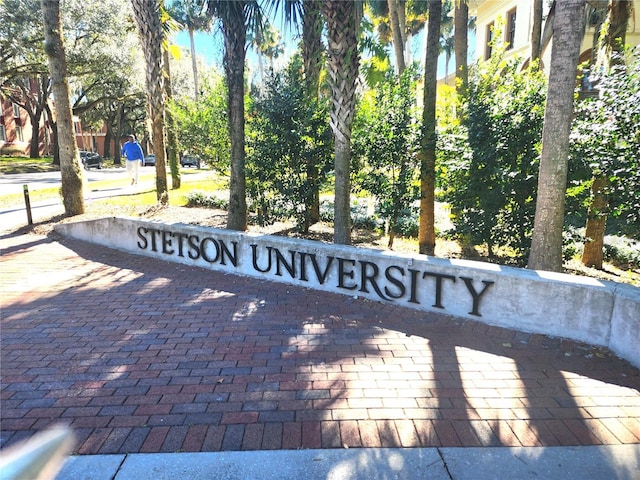 view of community sign