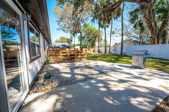 view of patio / terrace featuring a fenced backyard