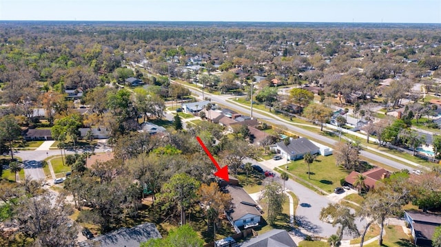 bird's eye view with a residential view