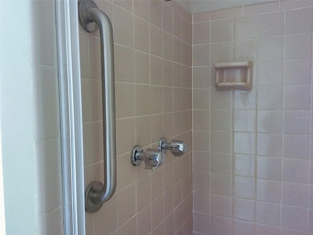 room details with tiled shower