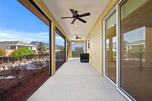 view of patio / terrace with ceiling fan