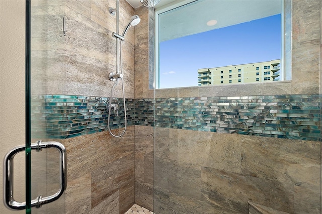 bathroom with an enclosed shower