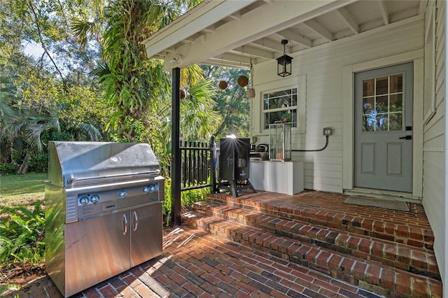 view of patio / terrace featuring area for grilling