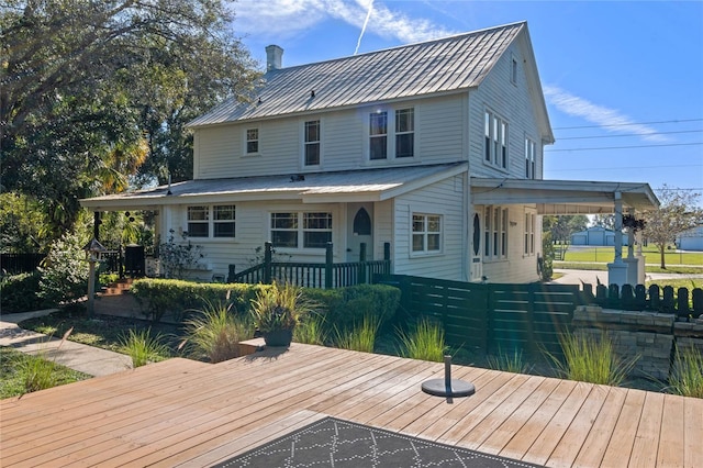 view of rear view of property