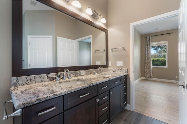 bathroom with vanity