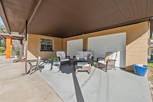 view of patio / terrace with outdoor lounge area