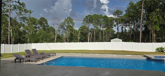 view of pool with a patio