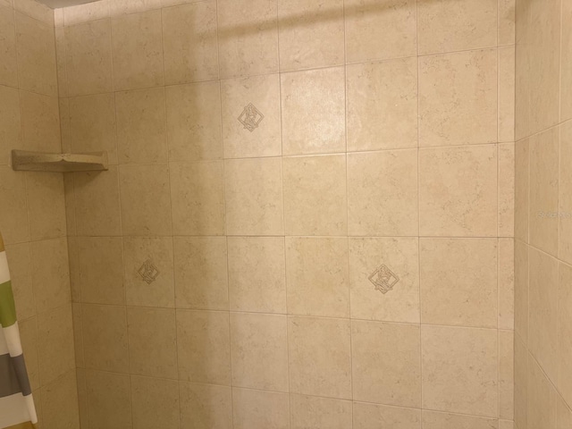 interior details with walk in shower