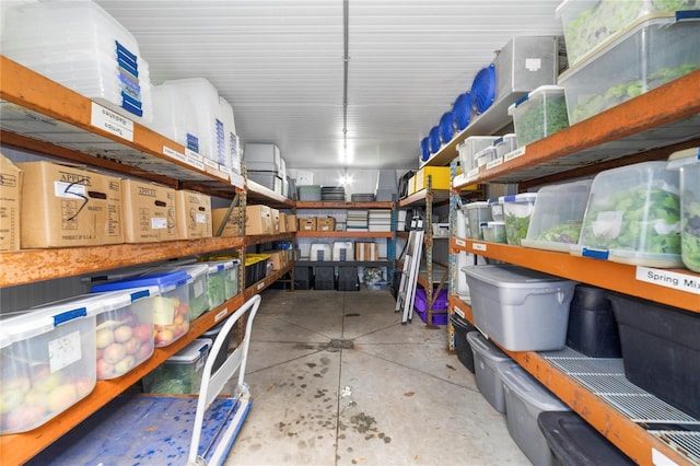 view of storage room