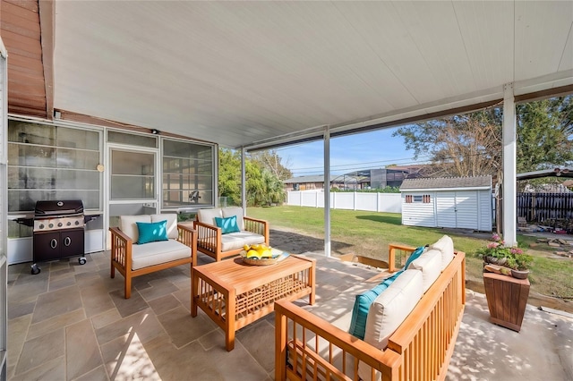 view of sunroom / solarium