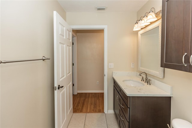 bathroom featuring vanity and tile patterned floors