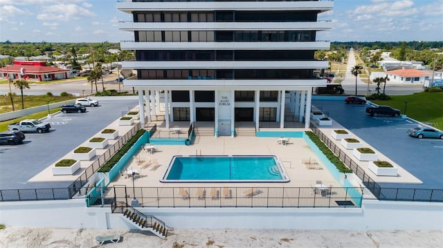 view of pool featuring a patio area