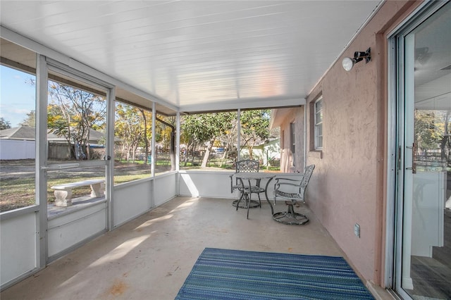 view of sunroom / solarium