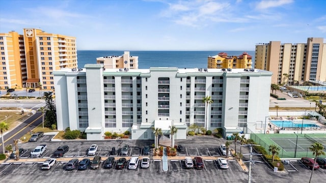 exterior space featuring a water view