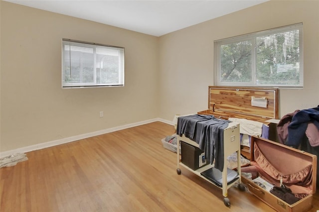 miscellaneous room featuring hardwood / wood-style floors