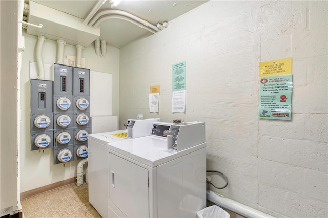 view of clothes washing area