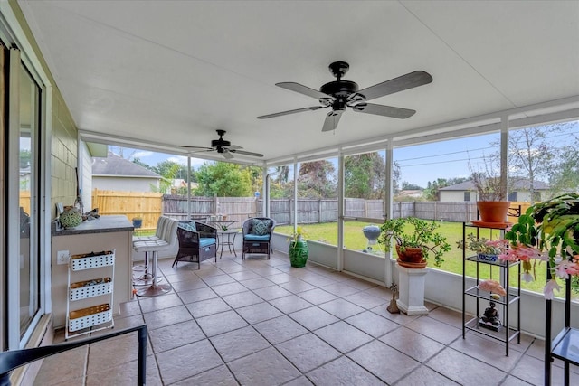 view of sunroom / solarium