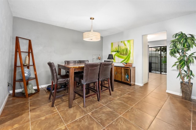 view of dining area