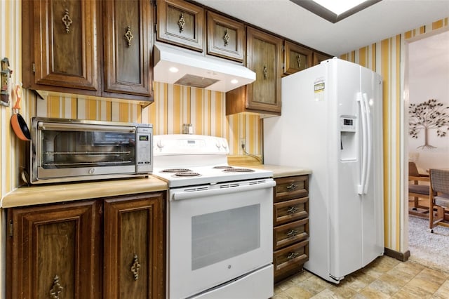 kitchen with white appliances