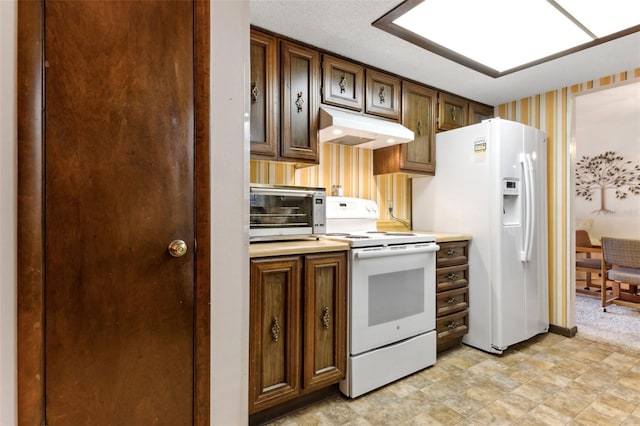 kitchen with white appliances