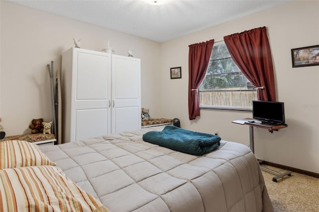 view of carpeted bedroom