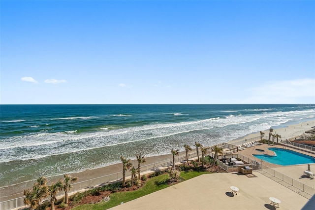 property view of water with a view of the beach