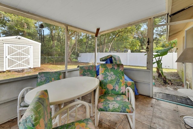 view of sunroom