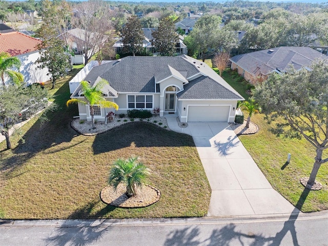 bird's eye view with a residential view