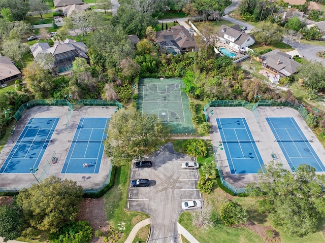 bird's eye view with a residential view