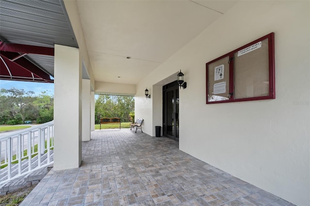 view of patio / terrace featuring covered porch