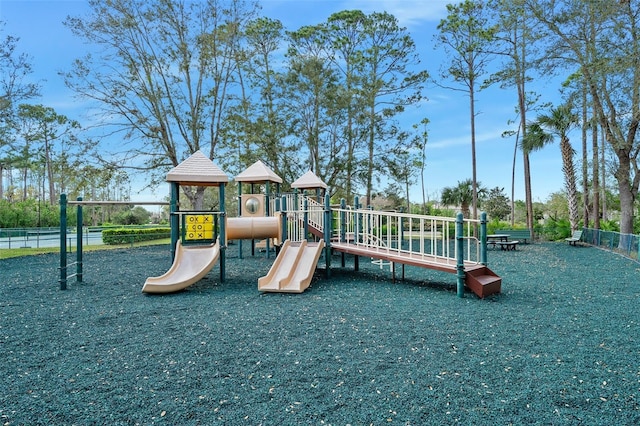 community playground with fence