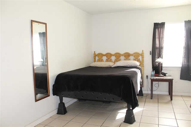 view of tiled bedroom