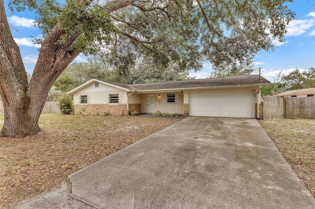 ranch-style house with a garage