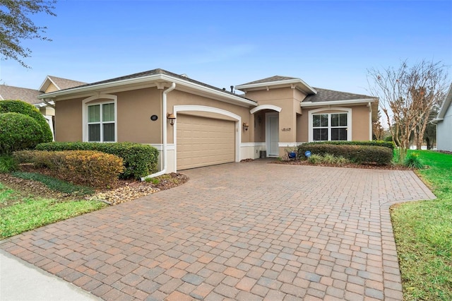 view of front facade with a garage