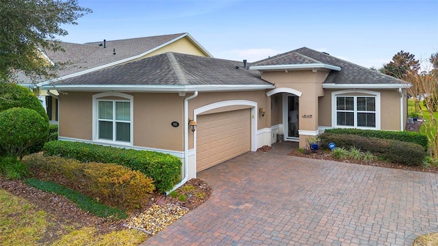 view of front of home featuring a garage