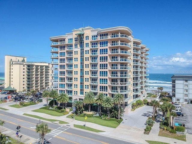 view of property with a water view