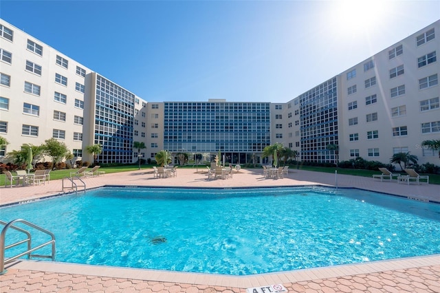 view of pool with a patio