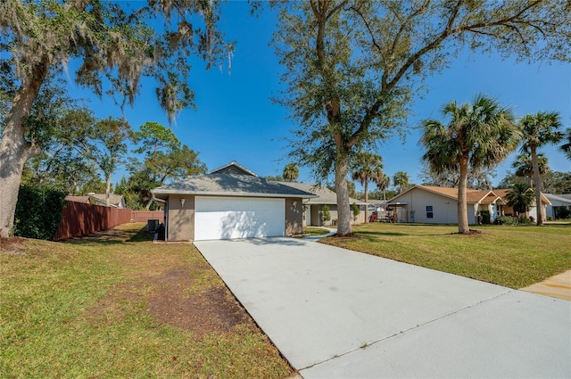 ranch-style house with a front yard