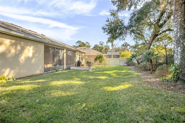 view of yard with a patio