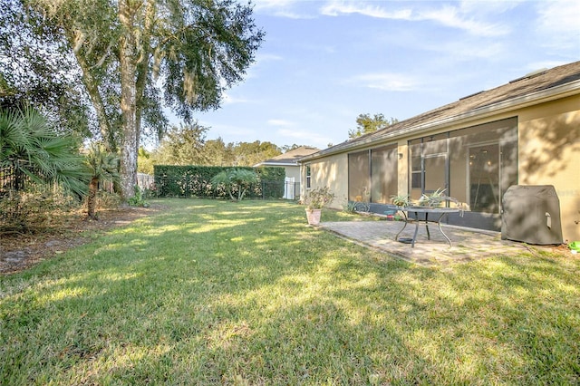 view of yard with a patio