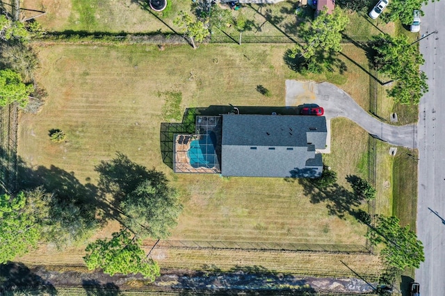 aerial view featuring a rural view