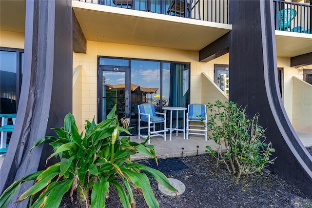 view of patio / terrace featuring a balcony