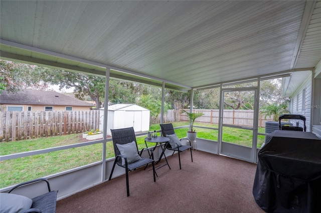 view of sunroom