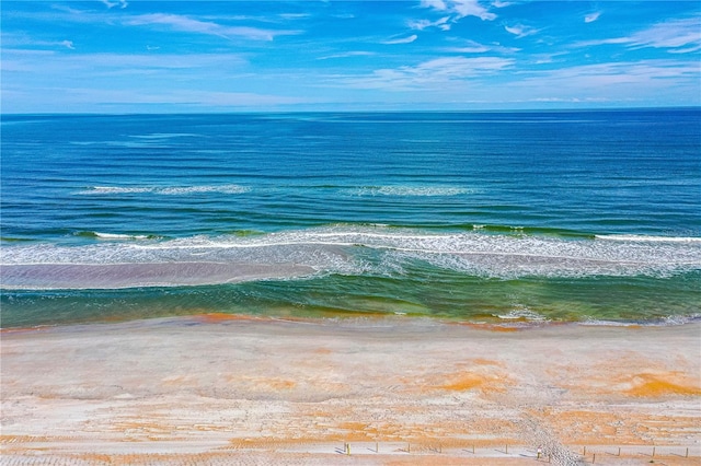 water view with a view of the beach