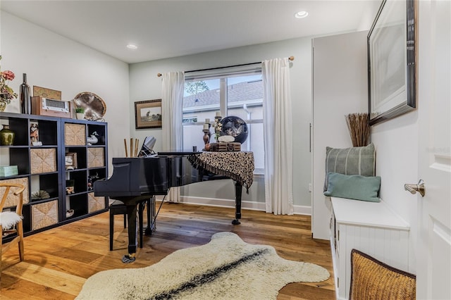 misc room with hardwood / wood-style flooring