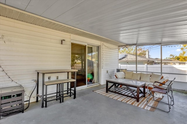 728 Vicksburg St, Deltona, FL 32725 - view of patio / terrace featuring fence and outdoor lounge area