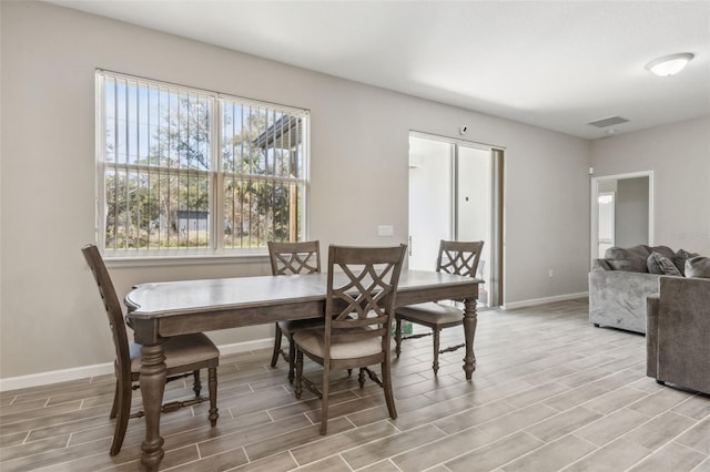 view of dining area