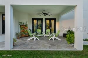 801 N Flagler Ave, Flagler Beach, FL 32136 - view of patio / terrace with ceiling fan