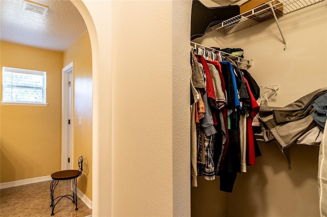 view of walk in closet